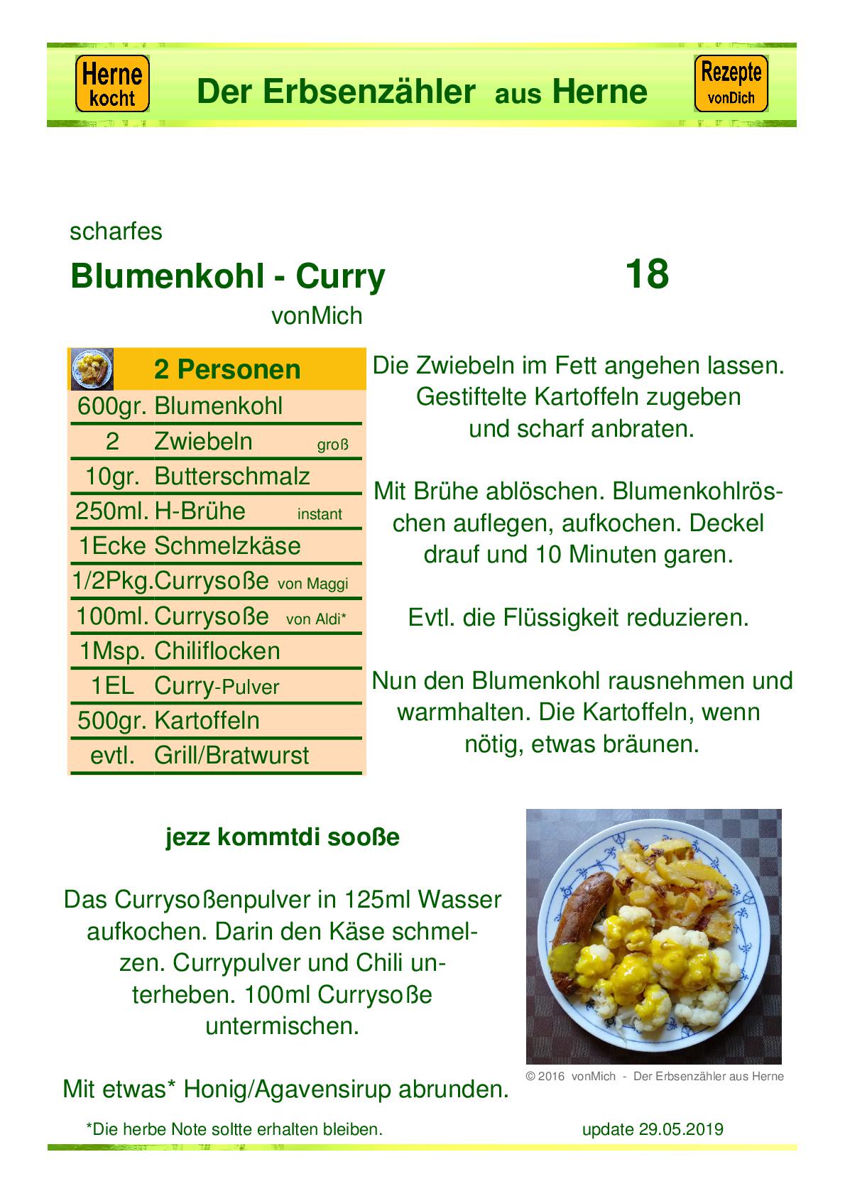 Blumenkohl-Curry 18 | von Willi
